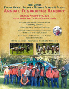 Fresno County Mounted Search And Rescue Fundraiser Banquet